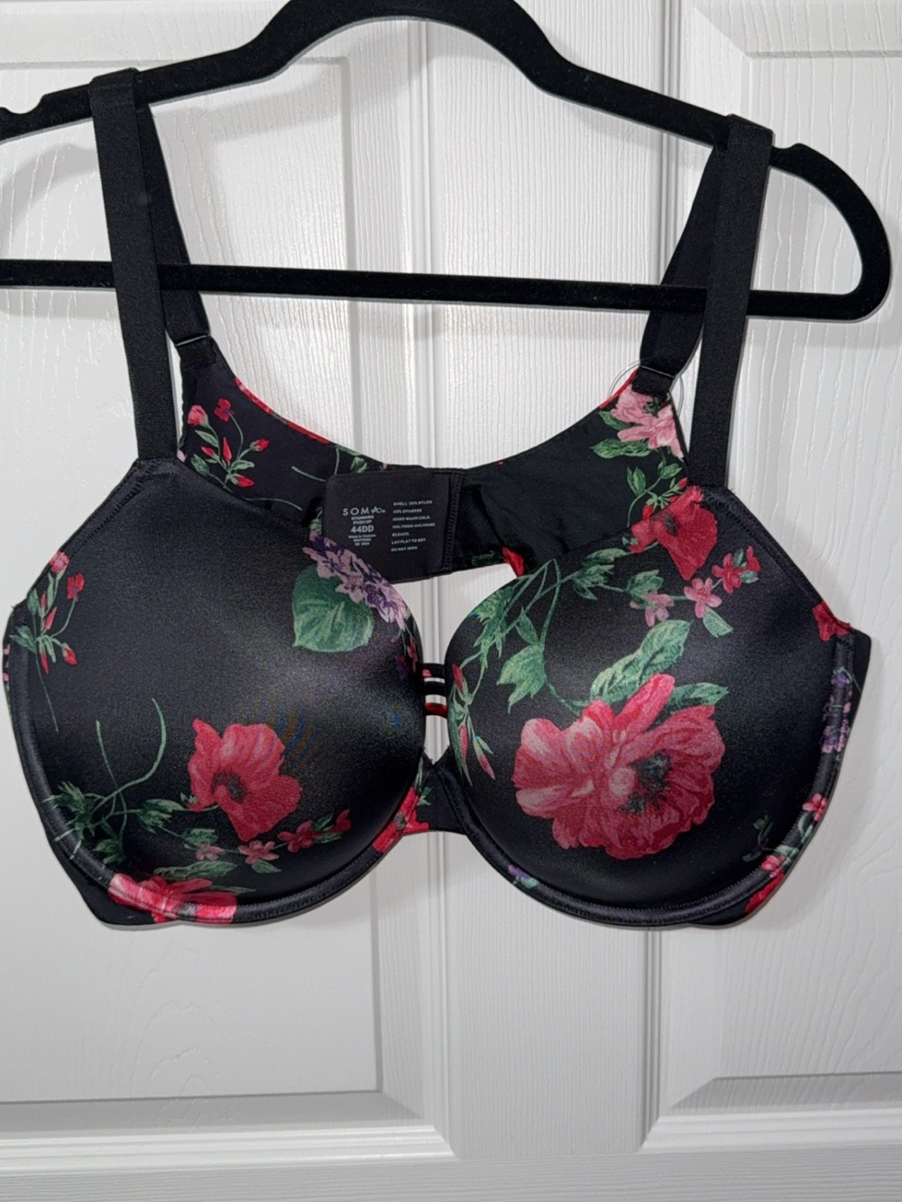 SOMA “Stunning Push Up” Bra (Black w Floral Print) / NWT never worn